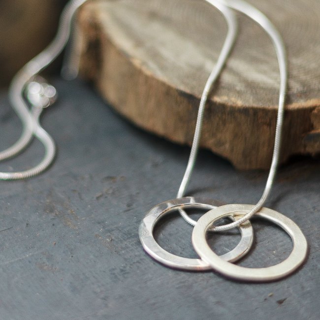 Double loop pendant - small