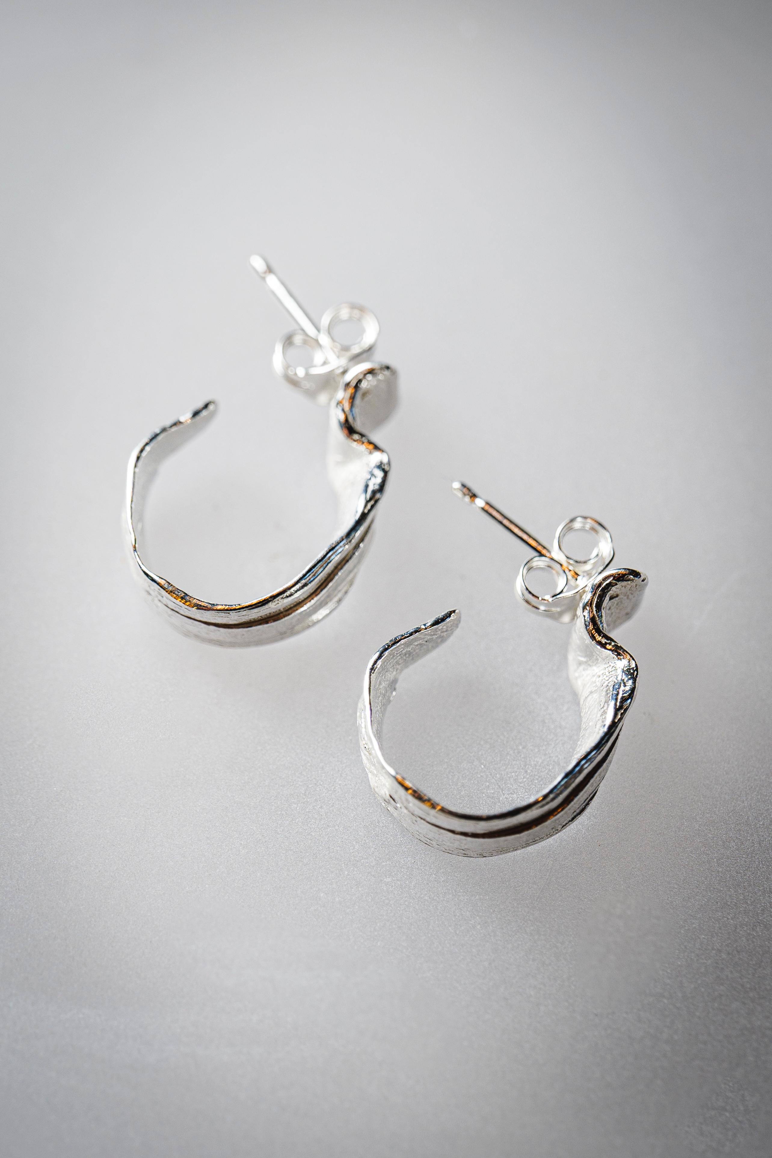 silver earrings